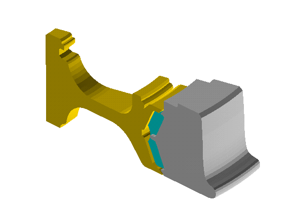 Segment (1/24) of cyclic model of resilient wheel