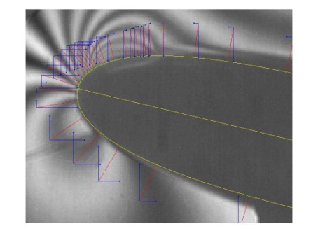 Proudové pole působící na profil při nástupu flutteru, aerodynamické síly a momenty, vyhodnocení interferogramů.
